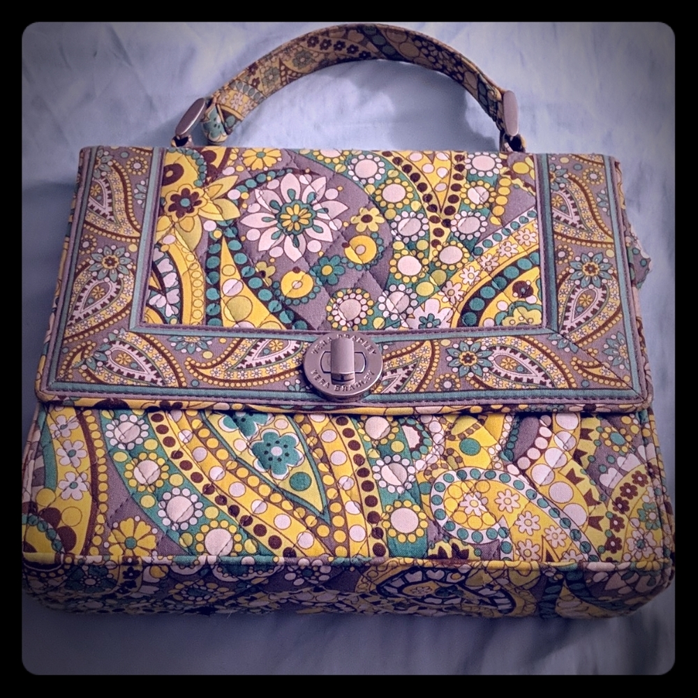 Vera Bradley lemon parfait paisley purse